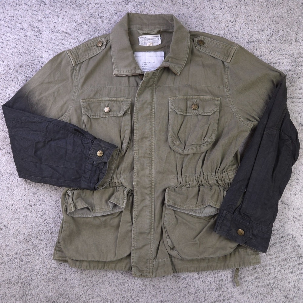 Current Elliott Jacket Women Size 3 Military Lone Soldier Ombre Sleeves Army GUC
